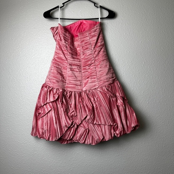 Vintage Jessica McClintock Gunne Sax Strapless Formal Mini Bubble Dress Size 7 - Picture 6 of 6